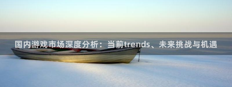 长征娱乐注册平台：国内游戏市场深度分析：当前trends、未